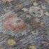 8' Gray And Copper Oriental Washable Round Rug With UV Protection