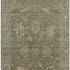 5' X 8' Olive Green And Beige Oriental Washable Area Rug With UV Protection