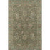 5' X 8' Olive Green And Beige Oriental Washable Area Rug With UV Protection
