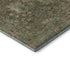 8' Olive Green And Beige Oriental Washable Round Rug With UV Protection