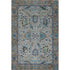 5' X 8' Pewter And Teal Oriental Washable Area Rug With UV Protection