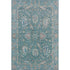 8' X 10' Teal And Copper Oriental Washable Area Rug With UV Protection