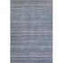 5' X 8' Blue And Beige Striped Washable Area Rug With UV Protection