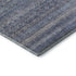 5' X 8' Blue And Beige Striped Washable Area Rug With UV Protection