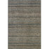 8' X 10' Chocolate And Gray Striped Washable Area Rug With UV Protection