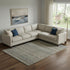 8' X 10' Chocolate And Gray Striped Washable Area Rug With UV Protection