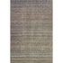 5' X 8' Brown And Blue Striped Washable Area Rug With UV Protection