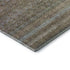 8' Brown And Blue Striped Washable Round Rug With UV Protection