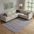 8' X 10' Purple And Green Striped Washable Area Rug With UV Protection
