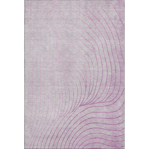5' X 8' Blush And Linen Abstract Washable Area Rug With UV Protection