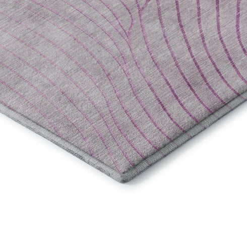 5' X 8' Blush And Linen Abstract Washable Area Rug With UV Protection