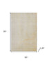 5' X 8' Gold And Silver Abstract Washable Area Rug With UV Protection
