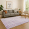 9' X 12' Lavender And Silver Abstract Washable Area Rug With UV Protection