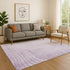 9' X 12' Lavender And Silver Abstract Washable Area Rug With UV Protection
