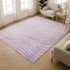 9' X 12' Lavender And Silver Abstract Washable Area Rug With UV Protection