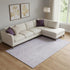 9' X 12' Lavender And Silver Abstract Washable Area Rug With UV Protection