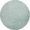 8' Mint Green And Silver Abstract Washable Round Rug With UV Protection