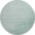 8' Mint Green And Silver Abstract Washable Round Rug With UV Protection