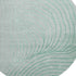 8' Mint Green And Silver Abstract Washable Round Rug With UV Protection