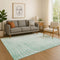 8' X 10' Mint Green And Silver Abstract Washable Area Rug With UV Protection