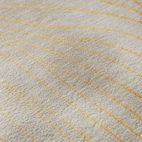 9' X 12' Orange And Silver Abstract Washable Area Rug With UV Protection