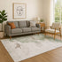 8' X 10' Sage And Linen Abstract Washable Area Rug With UV Protection