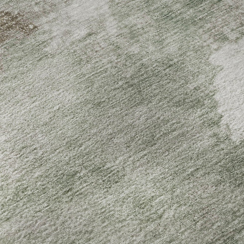 8' X 10' Sage And Linen Abstract Washable Area Rug With UV Protection