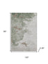 8' X 10' Sage And Linen Abstract Washable Area Rug With UV Protection