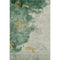 5' X 8' Emerald And Gold Abstract Washable Area Rug With UV Protection