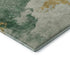 8' Emerald And Gold Abstract Washable Round Rug With UV Protection