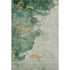 8' X 10' Emerald And Gold Abstract Washable Area Rug With UV Protection