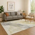 9' X 12' Beige And Gray Abstract Washable Area Rug With UV Protection