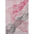 8' X 10' Blush And Gray Abstract Washable Area Rug With UV Protection