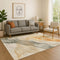 8' X 10' Orange And Gray Abstract Washable Area Rug With UV Protection