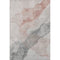 5' X 8' Salmon And Gray Abstract Washable Area Rug With UV Protection