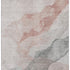 5' X 8' Salmon And Gray Abstract Washable Area Rug With UV Protection