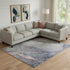 8' X 10' Blush And Gray Abstract Washable Area Rug With UV Protection