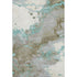8' X 10' Teal And Brown Abstract Washable Area Rug With UV Protection