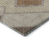 8' Brown And Copper Geometric Washable Round Rug With UV Protection