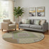 8' Brown And Copper Geometric Washable Round Rug With UV Protection