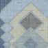 5' X 8' Denim Blue And Gray Geometric Washable Area Rug With UV Protection