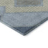 5' X 8' Denim Blue And Gray Geometric Washable Area Rug With UV Protection