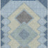 5' X 8' Denim Blue And Gray Geometric Washable Area Rug With UV Protection