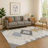 8' X 10' Gray And Charcoal Geometric Washable Area Rug With UV Protection