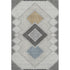 8' X 10' Gray And Charcoal Geometric Washable Area Rug With UV Protection
