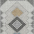 8' X 10' Gray And Charcoal Geometric Washable Area Rug With UV Protection