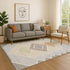 8' X 10' Pewter And Copper Geometric Washable Area Rug With UV Protection