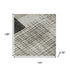 9' X 12' Ivory And Gray Geometric Washable Area Rug With UV Protection