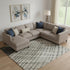 9' X 12' Ivory And Gray Geometric Washable Area Rug With UV Protection