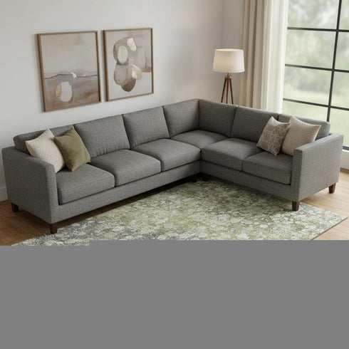 9' X 12' Olive Green And Gray Abstract Washable Area Rug With UV Protection